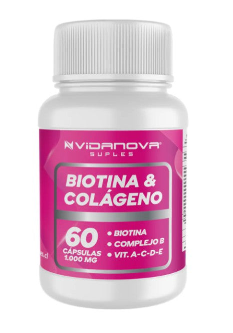 BIOTINA + COLÁGENO 1000MG 60CAPS